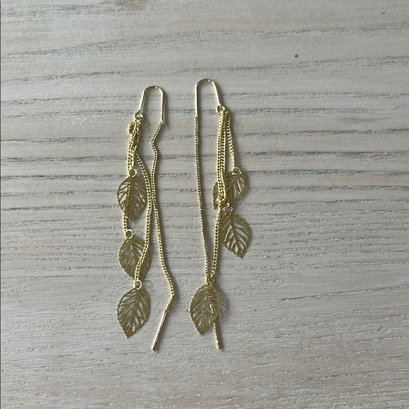 Jewelry - Gold Leaf Dangle Earrings
